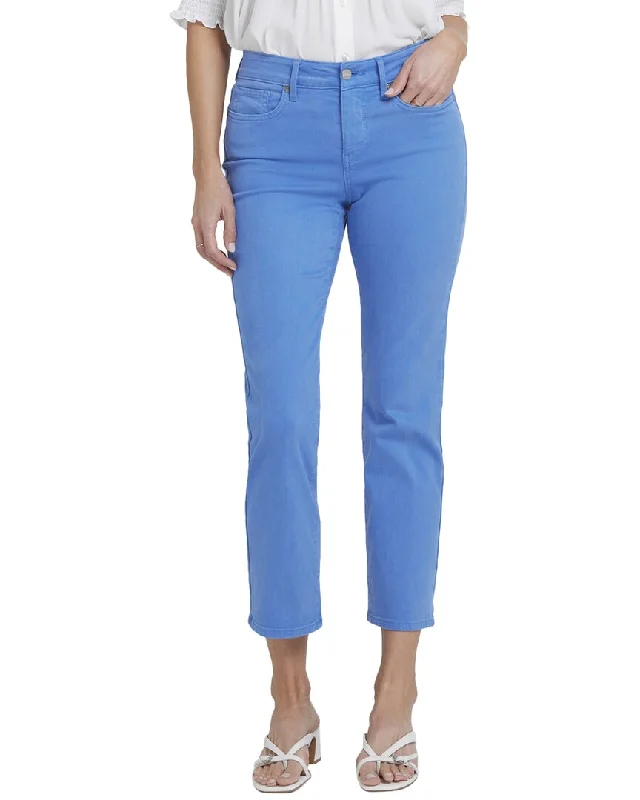 Tight-fitting trousers for men with stretchable material for flexibility and comfort -NYDJ Marilyn Greek Sea Ankle Crop Jean