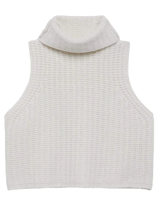 Checkered Sweaters for Casual Vibe -Turtle Neck Sleeveless Sweater