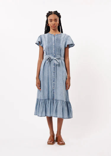 Abstract Dresses for Creative -NOLENE DRESS (DENIM BLUE)