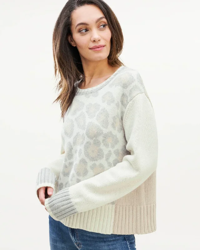 Batwing - Sleeve Sweaters for Loose Fit -Mally Colorblock Sweater