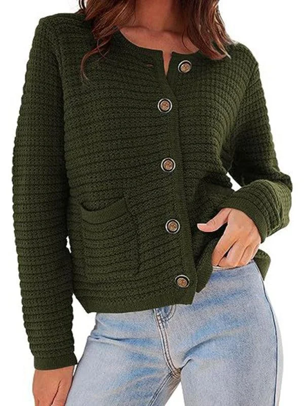 Christmas Sweaters for Holiday Spirit -Round Neck Women Cardigan Sweater