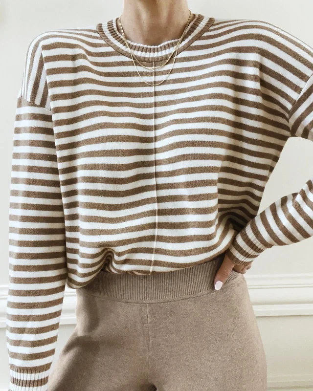 Office - Appropriate Sweaters for Work -Splendid x Cella Jane Striped Front Seam Sweater