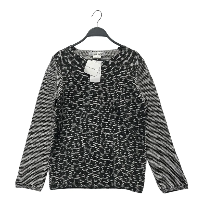 Women's Cashmere Sweaters for Elegant Style -COMME des GARCONS/Sweater/XS/Leopard/Wool/GRY/