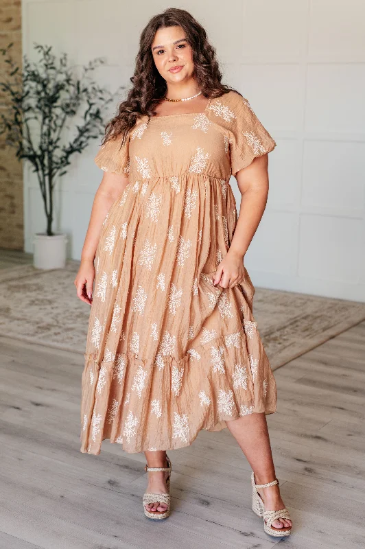 Solid Color Dresses for Simple -Trusting My Intuition Balloon Sleeve Dress in Camel