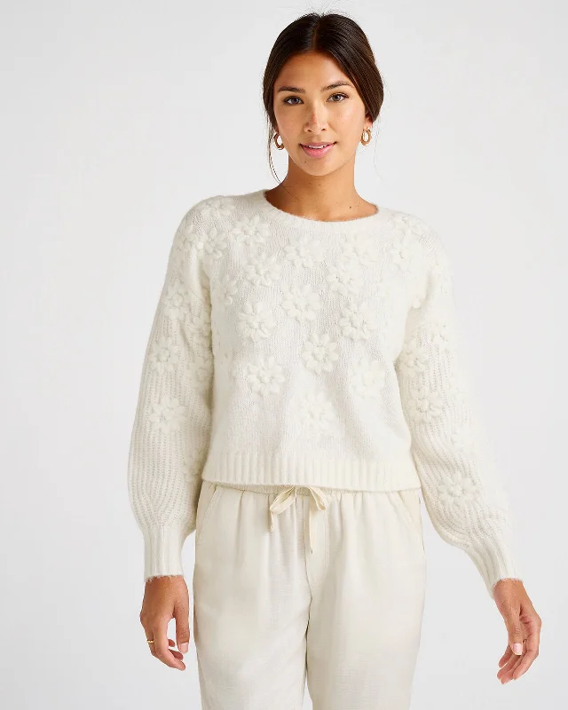 Slim - Fit Sweaters for Tight Look -Margo Floral Sweater