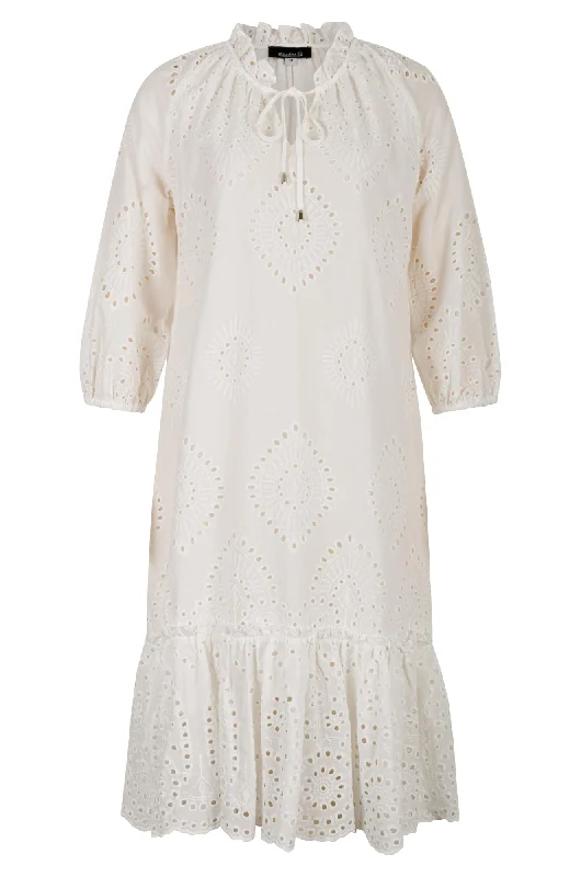 Vintage Dresses for Nostalgia -Embroidery Anglaise Dress | WHITE | 8592AR