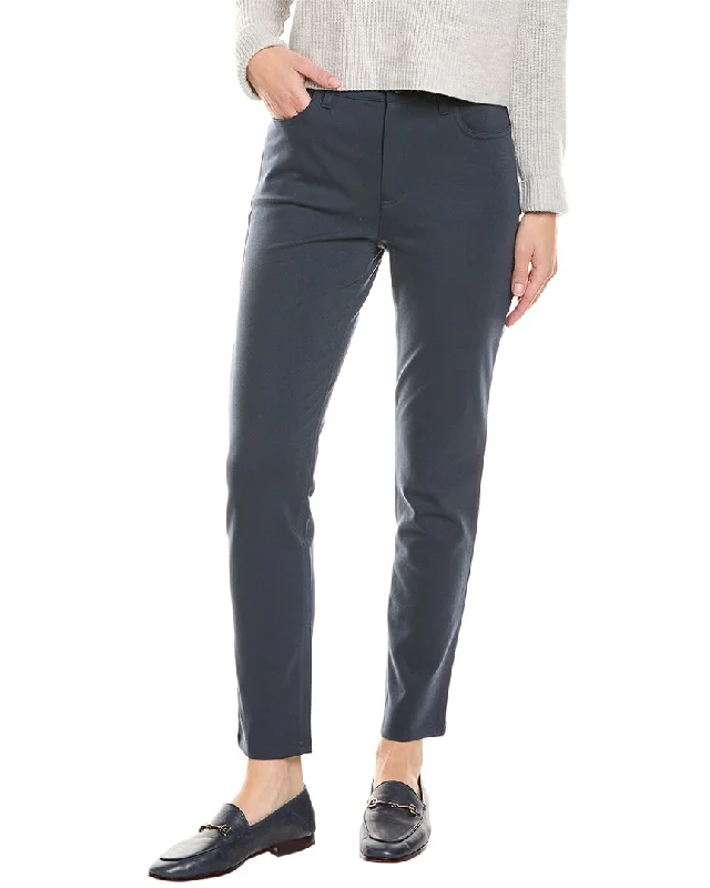 Retro-inspired tight trousers for men with a high-waisted fit and 80s vibe -EILEEN FISHER Petite High-Waist Slim Jean