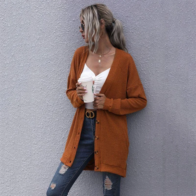 Halter Neck Sweaters for Stylish Look -V-neck Women Cardigan Sweater