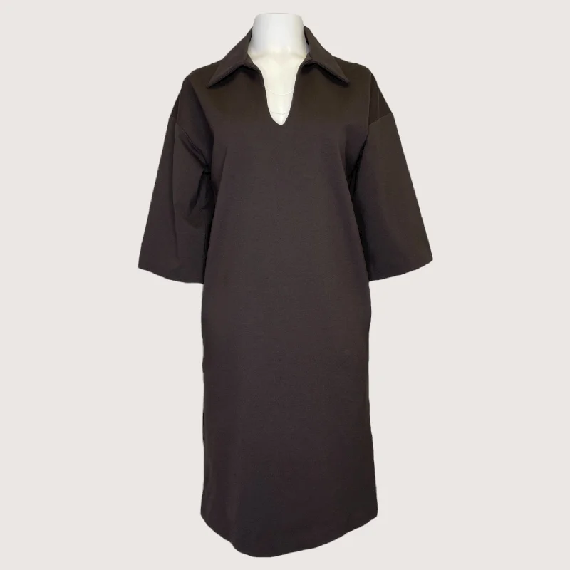 Formal Dresses for Occasions -MEIMEIJ - SPLIT NECK POLO DRESS