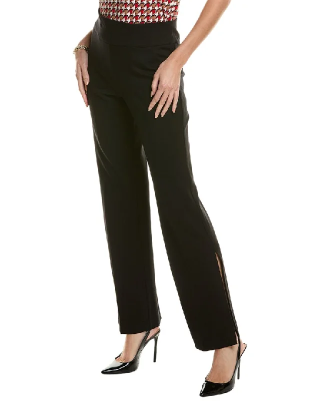 Skinny tight trousers for women with ankle-length and flattering cut -Anne Klein High-Rise Slit Boot Pant