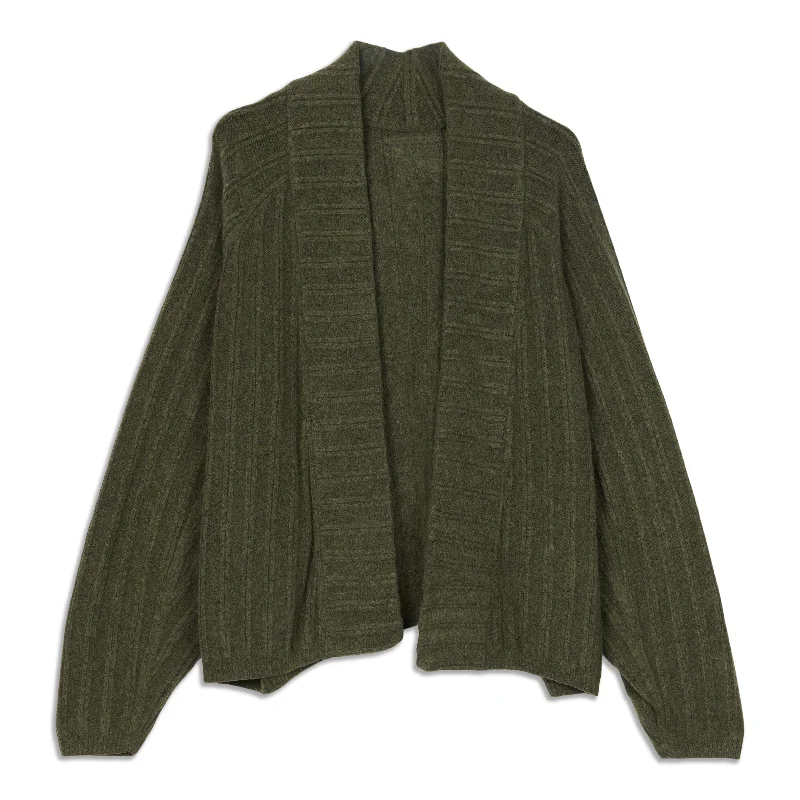 Lightweight Sweaters for Layering -Twin Rib Sweater Wrap