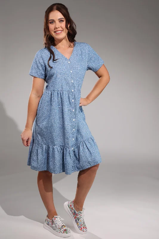 Wrap Dresses for Adjustable -100% Cotton Dress | Mini Daisy | 6656A1