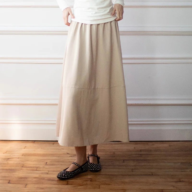 Ruffled skirts for feminine playful charm -Army Maxi Skirt | Ivory [Final Sale]