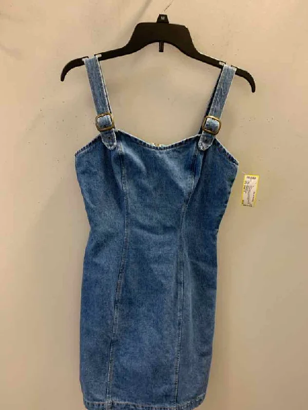 Purple Dresses for Royalty -PRE-OWNED PARIS BLUES Dresses and Skirts Size 5 Blue Denim SPAGHETTI STRAP Dress