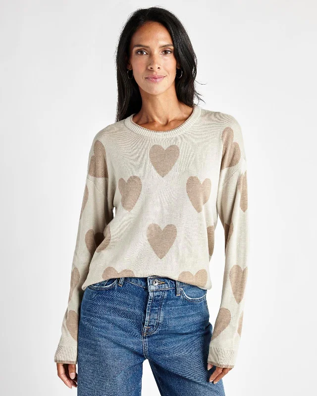 Modern - Design Sweaters for Trendy Fashion -Lottie Cashblend Heart Sweater