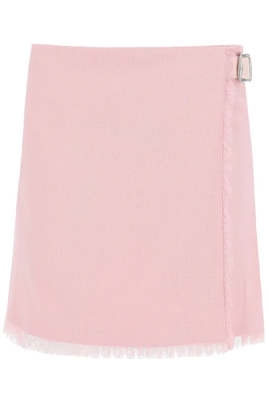 High-waisted mini skirts for retro vibes -Burberry textured wool mini kilt skirt 8083030 CAMEO