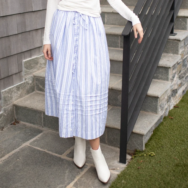 Lightweight skirts for warm weather comfort -Pinstripe Skirt [Final Sale]