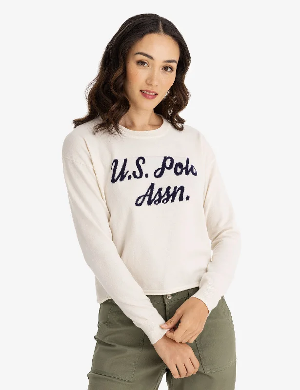 V - Neck Sweaters for Slimming Effect -USPA INTARSIA SWEATER