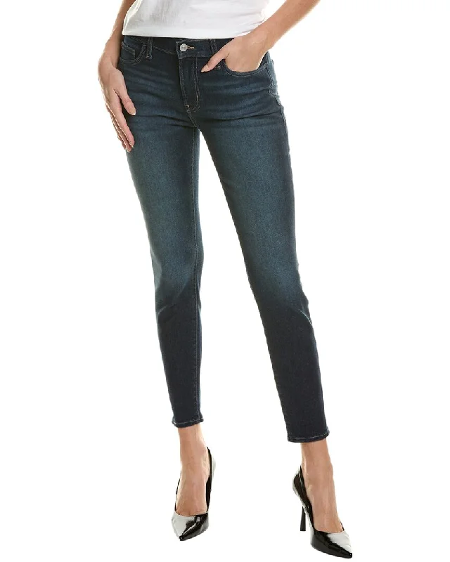 Tight trousers for women with leather accents and modern, bold design -HUDSON Jeans Natalie Juno Skinny Jean