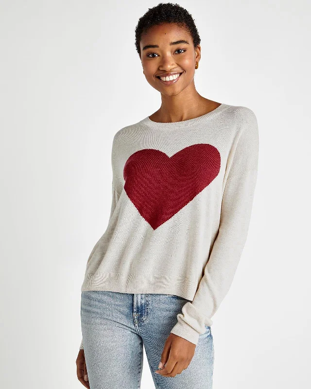 Cashmere Sweaters for Luxury Feel -Avery Heart Sweater