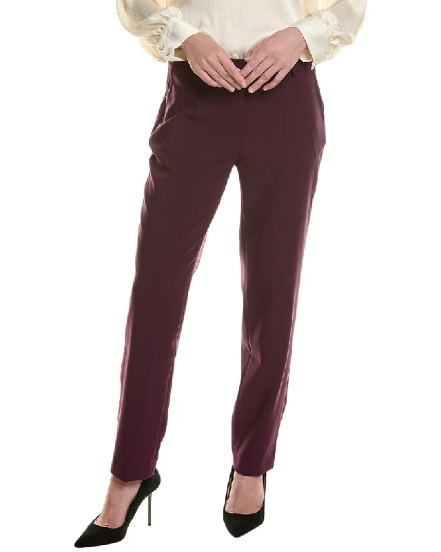 Tight trousers for men with tapered legs and sharp, tailored finish -Anne Klein Straight Leg Pant