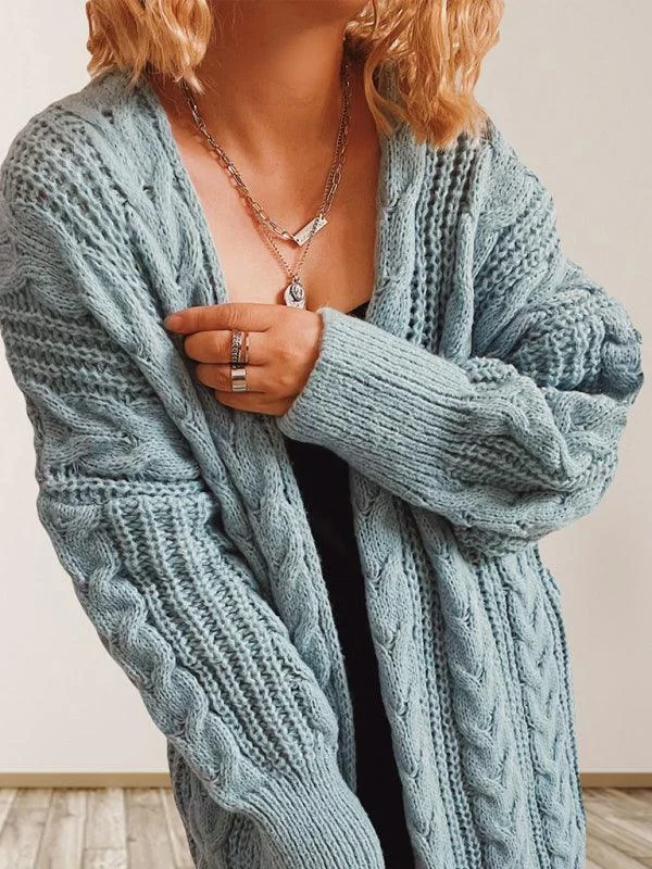 Travel - Friendly Sweaters for Trip -Flower Drop Sleeve Cardigan Sweater