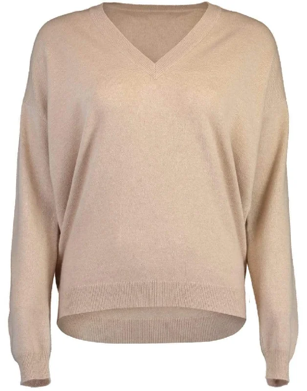 Quick - Dry Sweaters for Sports -Cashmere D-Ring V-Neck Sweater