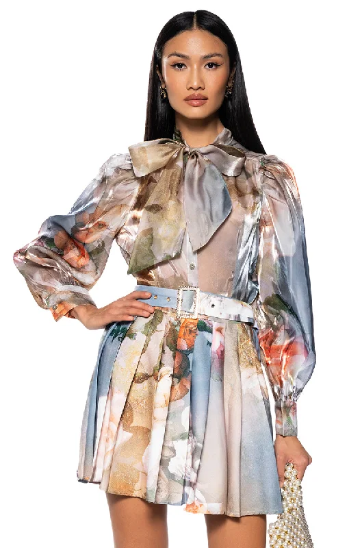 Ruffled skirts for soft romantic appeal -MASTERPIECE PRINTED BLOUSE AND SKIRT SET