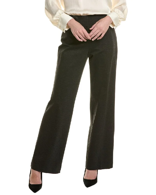 Slim-fit tight trousers for men with comfortable stretch material for daily wear -Anne Klein Wide Leg Pant