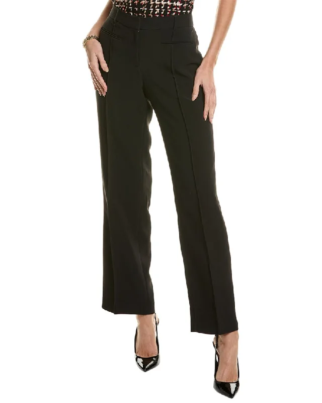 Form-fitting tight trousers for women with slimming effect and flattering cut -Anne Klein Pintuck Trouser