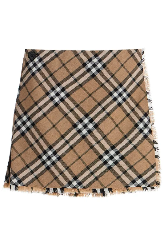 Soft cotton skirts for cozy comfort -burberry check skirt with 8095396 LINDEN IP CHECK