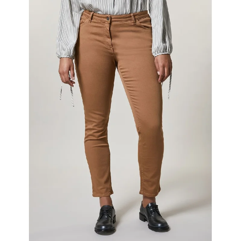 Fashion-forward tight trousers for women with metallic sheen and edgy design -RACCOLTA