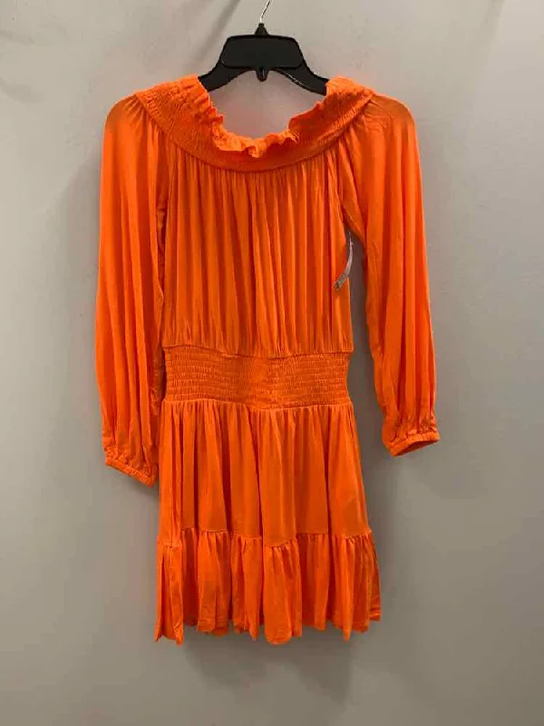 Wrap Dresses for Adjustable -Size XS MICHAEL KORS Orange LONG SLEEVES Dress