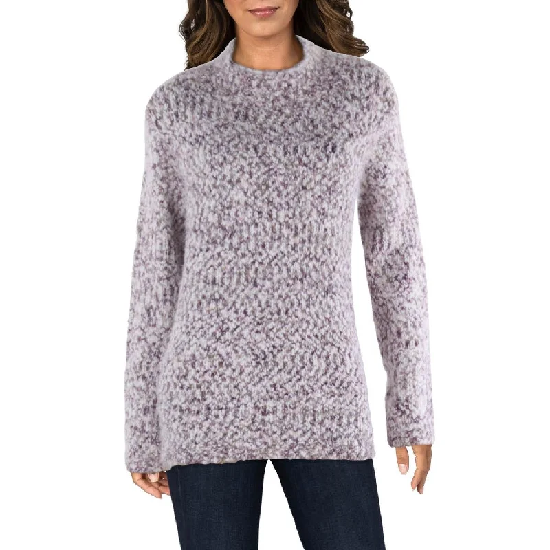 Checkered Sweaters for Casual Vibe -Calvin Klein Womens Marled Mock Neck Pullover Sweater