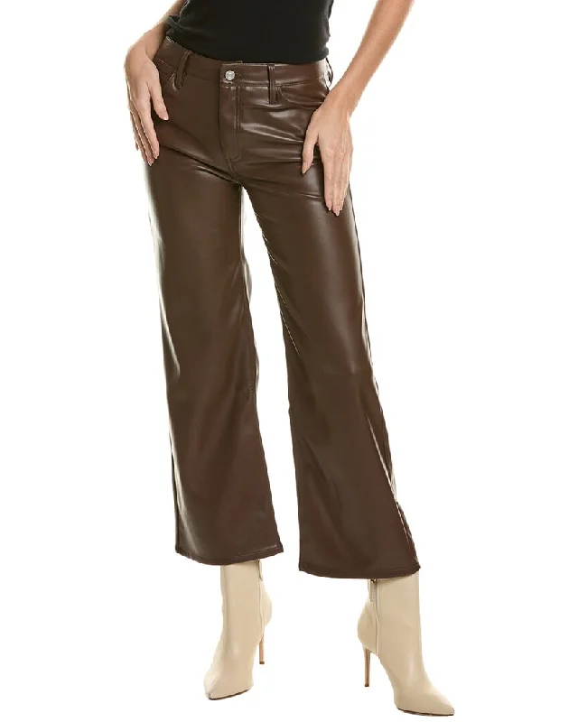 Bold color tight trousers for women with bright hues and daring style choices -HUDSON Jeans Rosalie Chocolate Wide Leg Jean