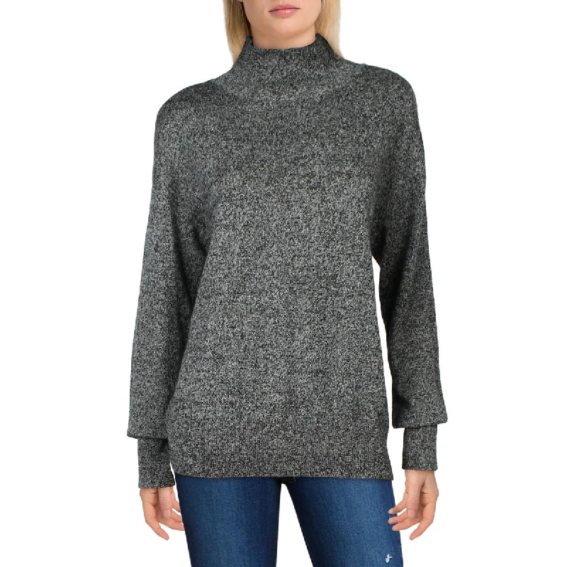 Patchwork Sweaters for Unique Design -Kier + J Womens Cashmere Knit Mock Turtleneck Sweater