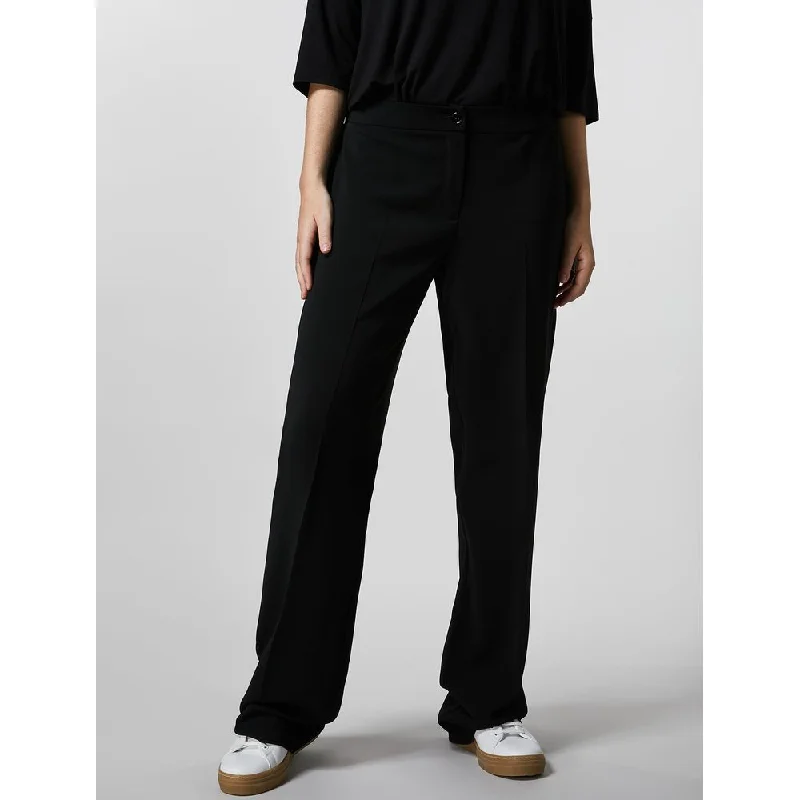 Vintage-inspired tight trousers for women with buttoned waist and retro charm -RACHELE