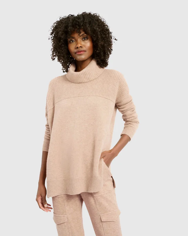 Christmas Sweaters for Holiday Spirit -Lisbeth Cashmere Turtleneck Sweater