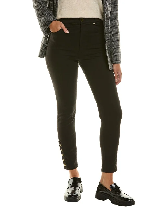 Tight trousers for women with belt loops and classic design for versatile look -FRAME Denim The Snapped Denim Legging