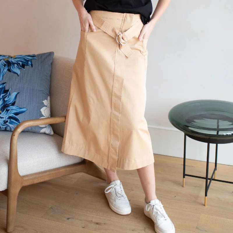 Casual cotton skirts for laid-back days -Ana Utility Skirt | Beige [Final Sale]