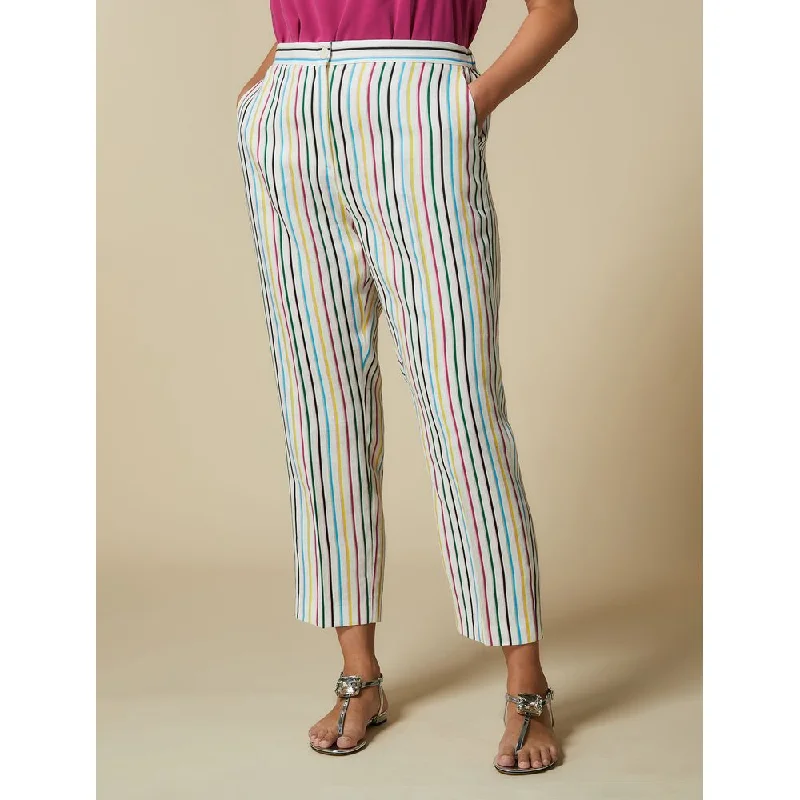 High-waisted tight trousers for women with pleated front and polished design -RITA