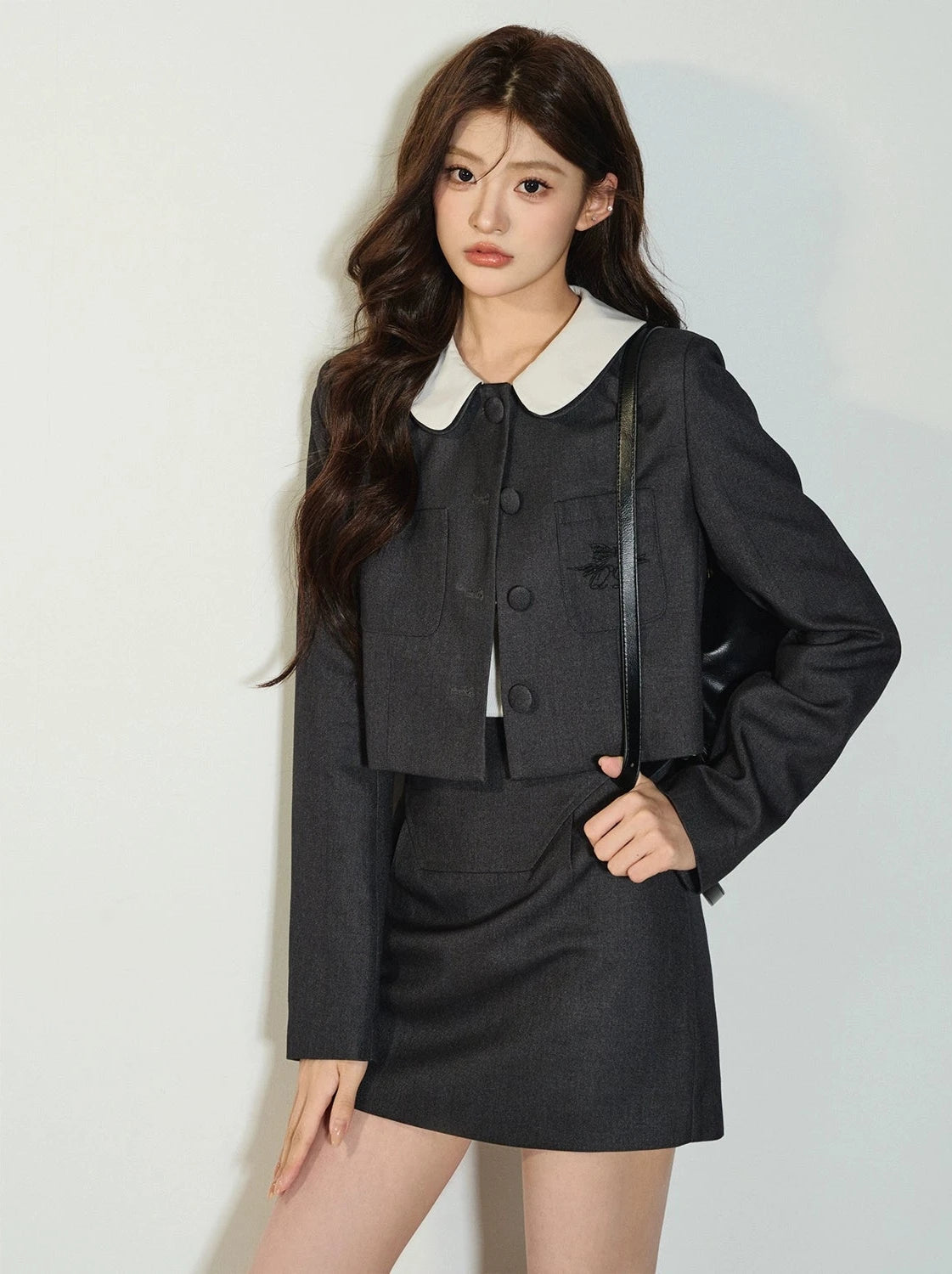 Casual skirts for effortless everyday wear -college style suit skirt QDQ0072