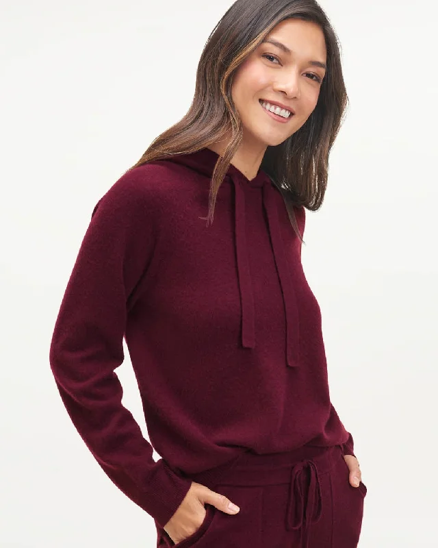 Mock - Neck Sweaters for Subtle Style -Becca Cashmere Sweater Hoodie