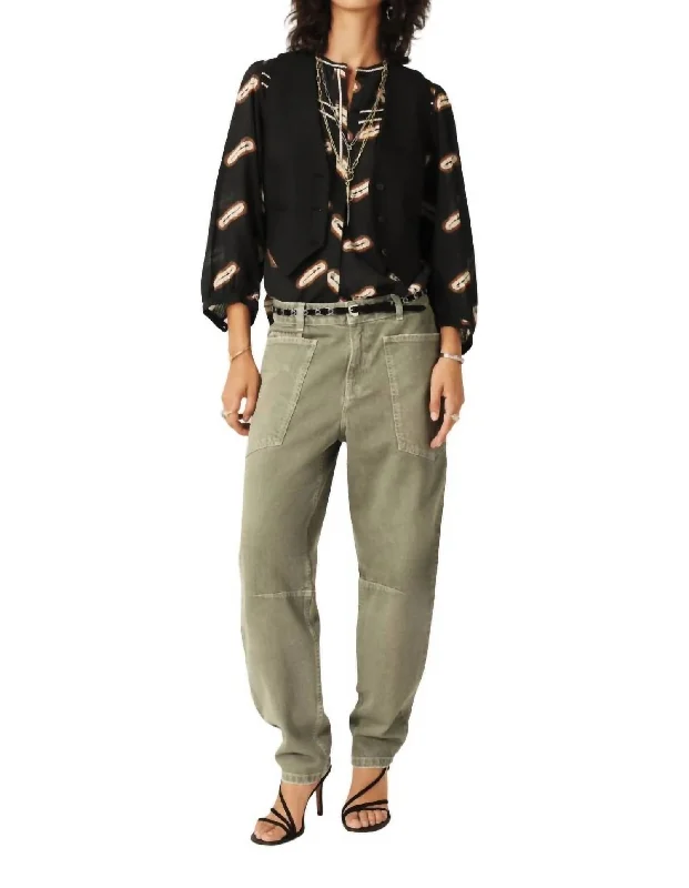 Statement tight trousers for women with bold color options for fashion-forward looks -Vulny Jean In Olive