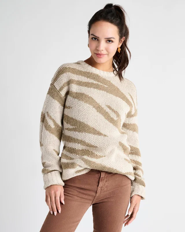 Vintage - Style Sweaters for Retro Look -Lana Cashblend Zebra Sweater