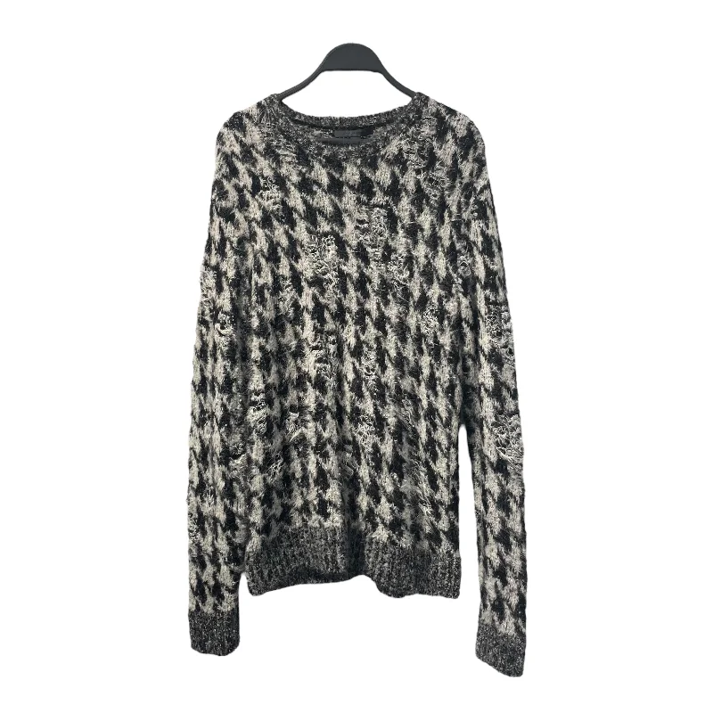 Petite - Size Sweaters for Small - Frame Women -JOHN VARVATOS/Sweater/XS/All Over Print/Wool/MLT/WHITE,BLACK & GREY SWEATER