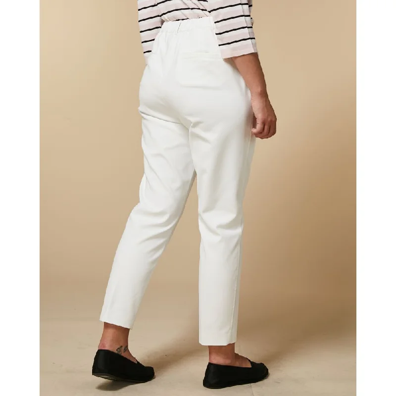 Tight trousers for women with leather accents and modern, bold design -RADICI