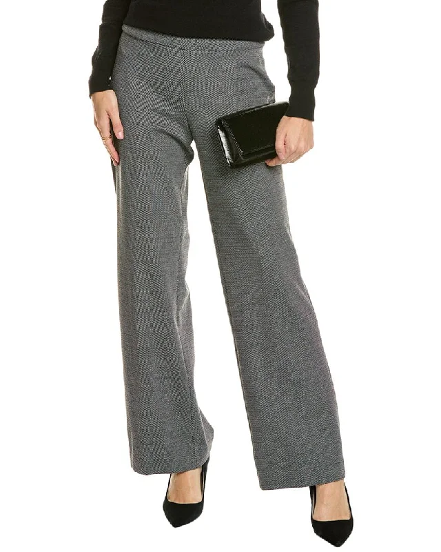 High-rise tight trousers for women with pleated front and classic look -Anne Klein Wide Leg Pant