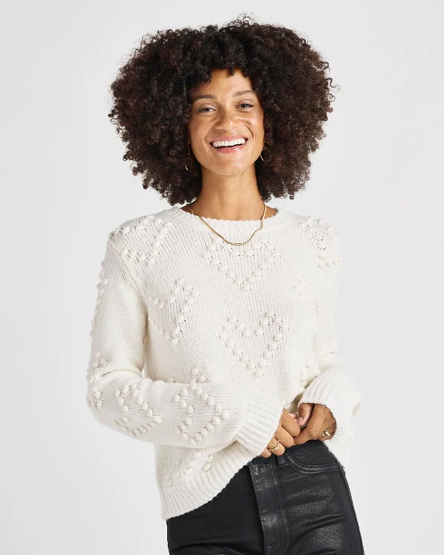 Knitted Sweaters for Traditional Style -Daphne Bobble Heart Sweater