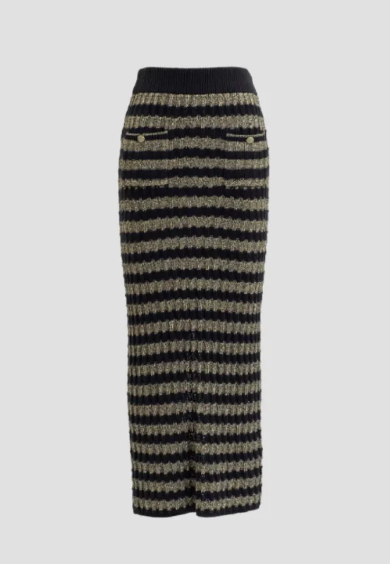 Heavy - Duty Sweaters for Harsh Weather -Moon River Knit Sweater Midi Skirt